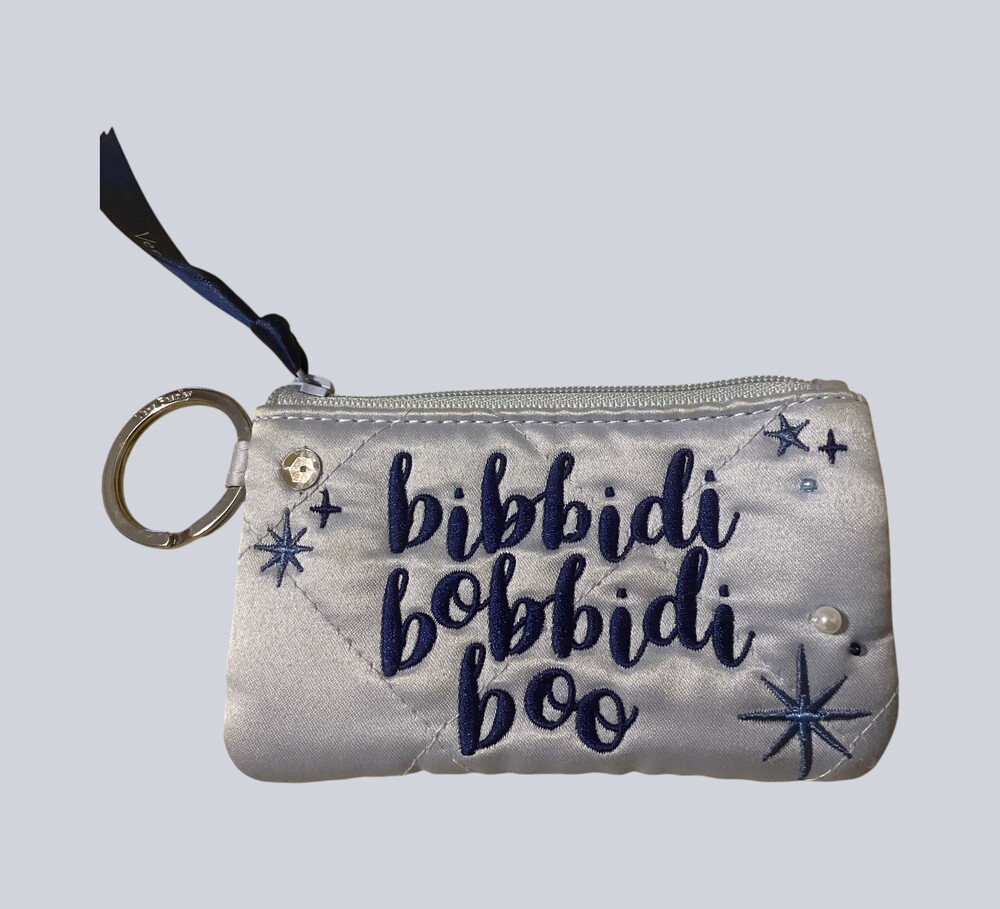 Vera Bradley Disney Keychain Pouch with Cinderella Design and Ribbon